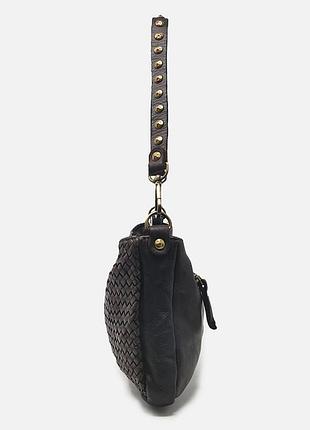 Кожаная плетеная сумка клатч кроссбоди италия