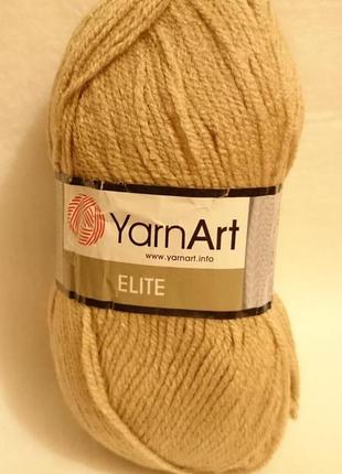 Пряжа yarnart elite, виробництво туреччина, колір — пісок