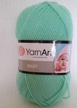 Пряжа yarnart baby, виробництво туреччина, колір — м'ята
