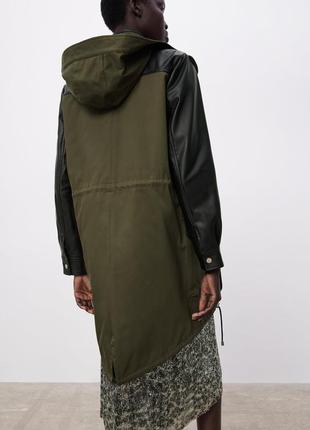 Комбінована демі парка zara7 фото