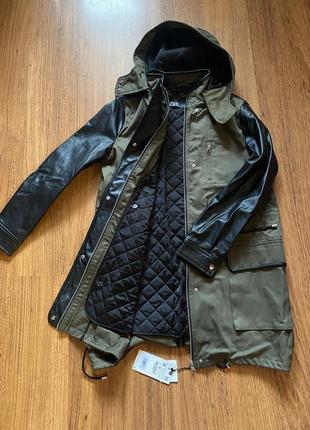 Комбінована демі парка zara8 фото
