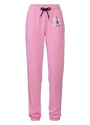 Спортивные штаны slim fit с начесом для женщины disney lidl 435395 l розовый