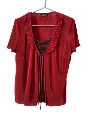 Винтажная блуза нарядная двойная бохо винтаж гранж