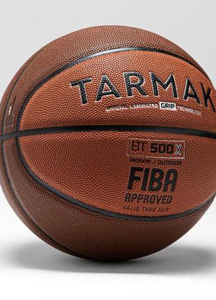 Баскетбольний м'яч bt500 розмір 7 коричневий/оранжевий - без розміру