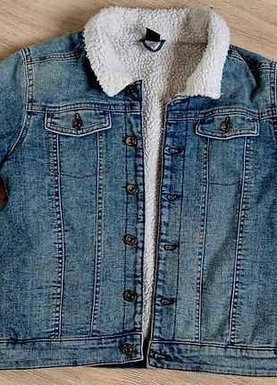 Утепленная джинсовка на подростка или на худи девушку,джинсовая курточка
