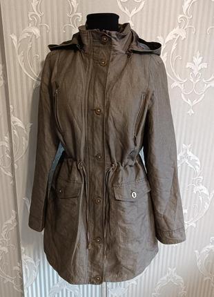 Стильная легкая куртка - плащ / тренч с капюшоном per una