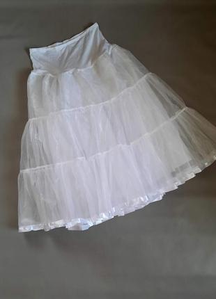Пышная длинная нижняя юбка из органзы