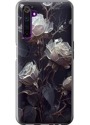 Чехол на realme 6 many different logos 4022t-1913-2448 розы 2 "5550u-1893-5939"