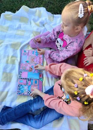 Подарочный набор игровые книги на липучках кофейня в котте для девочек 4-8 лет