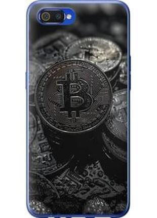 Чехол на realme c2 black bitcoin "6090u-1852-5939"