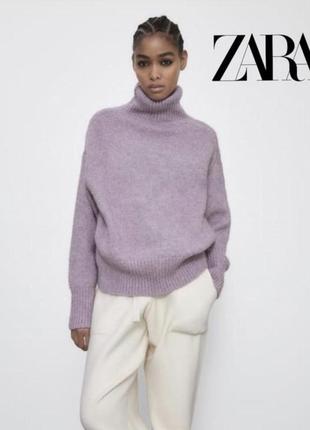 Zara теплий светр об'ємний, гольф оверсайз, светр з горлом