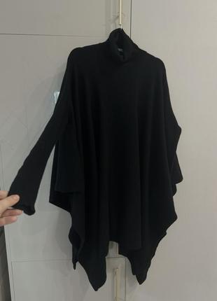 Пончо светр під горло 80% вовна