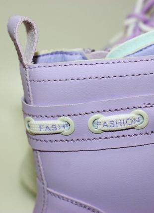 Детские стильные розовые зимние ботинки с молнией на девочку с мехом, детвора садик на зим...