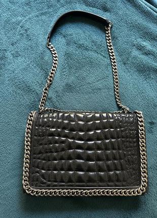 Сумка zara натуральная кожа