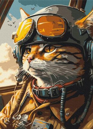 Картина за номерами котик у захисті неба © мариянна пащук brushme bs53792 40x50 найкраща ціна