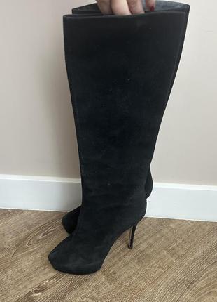 !sale! 3 дні! чоботи чорні замшеві guiseppe zanotti оригінал, р. 36