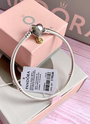 Браслет пандора серебро 925 браслет pandora «disney с застежкой сердцем» оригинальный браслет пандора новый бирка пломба4 фото