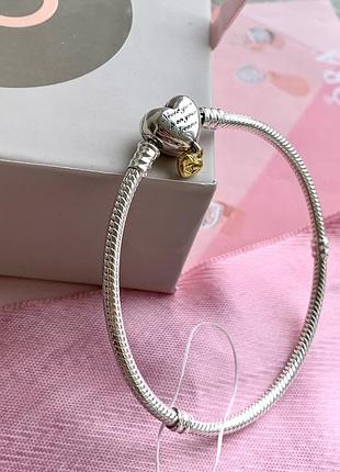 Браслет пандора серебро 925 браслет pandora «disney с застежкой сердцем» оригинальный браслет пандора новый бирка пломба6 фото