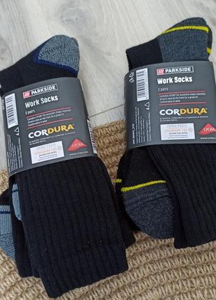 Носки рабочие cordura с махровой стопой parkside в наборе 2 пары