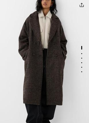Пальто довге максі шерстяне bershka оригінал ✅ xs s m l