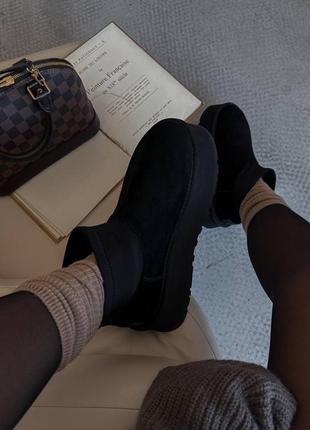 Ugg classic mini dipper black premium, уги