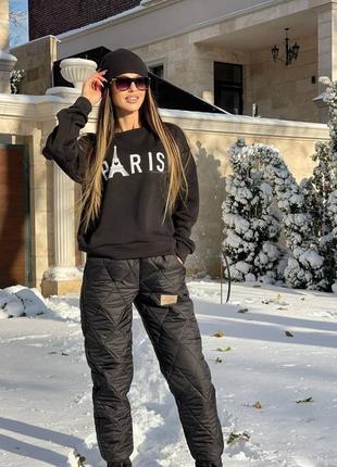 Утепленные женские брюки на синтепоне dk-234