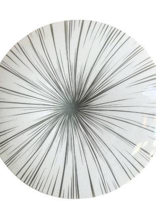 Світильник світлодіодний стельовий акриловий тонкий круглий декора 25395-04 промінь d395 36вт сірий, .