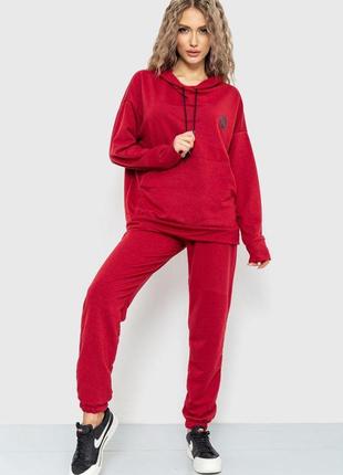 Спорт костюм женский демисезонный, цвет бордовый, 177r030