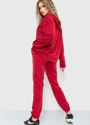 Спорт костюм жіночий демісезонний, колір бордовий, 177r0304 фото