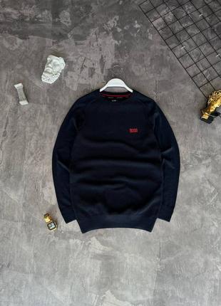 Свитер hugo boss мужской темно-синий4 фото