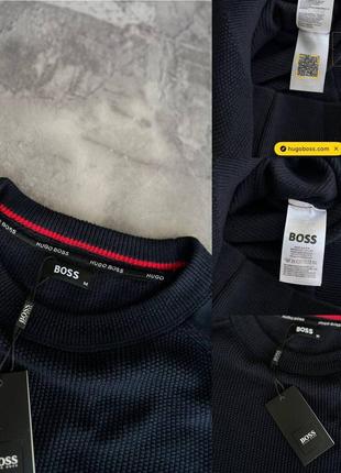 Свитер hugo boss мужской темно-синий6 фото