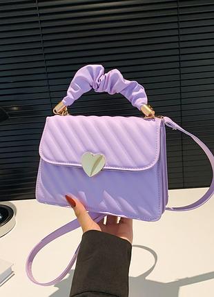 Женская сумка 6557 кросс-боди фиолетовая