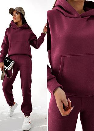 Спортивный костюм женский теплый на флисе флисовый базовый серый зеленый бежевый...