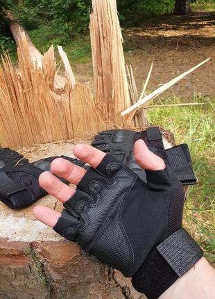 Перчатки тактические штурмовые черные. тактические беспалые перчатки. перчатки...