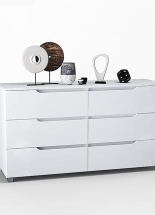 Комод "бостон" к-307, білий матовий (140/76/40)