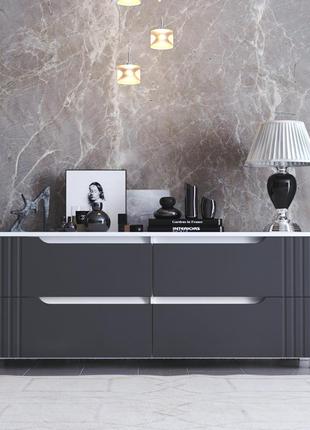 Комод "портленд" к-207, графіт (138/53/40),  diportes