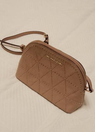 Сумка michael kors оригинал кожаная бежевая беж пудра розовая