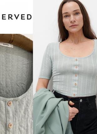 Ментоловая блуза- трикотаж