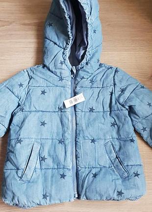 Новая куртка сверху джинс утепленная gap 2 года