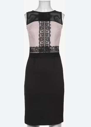 Dorothy perkins  чорно-нюдова мереживна сукня футляр з сіткою р14