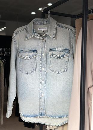 Сорочка джинсова/ сорочка зара