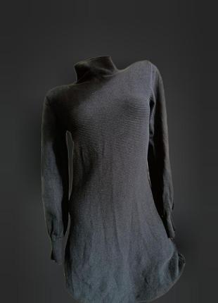 Теплое черное платье женское