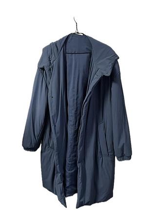 Пальто длинное zara / пуховик