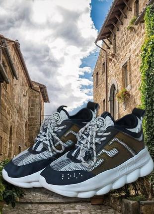 Шикарные кроссовки versace chain reaction sneakersi.  размер  39