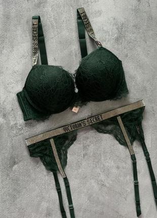 Бюстгальтер пуш-ап со стразами victoria ́s secret 75b