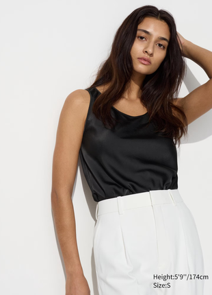 Атласна блуза uniqlo