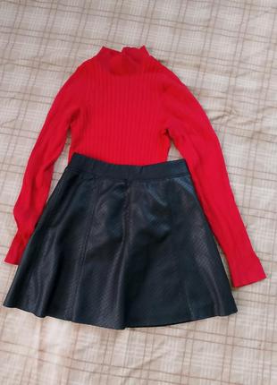 Шкіряна спідниця