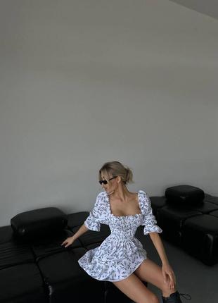 Легка літня жіноча сукня з натурального мусліну8 фото