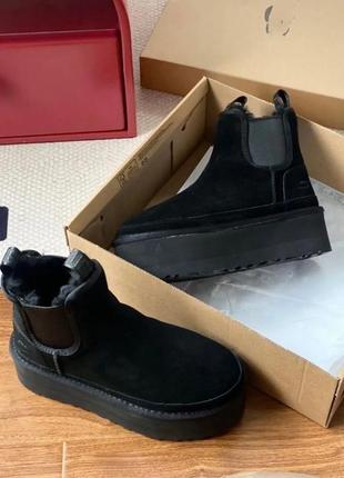 Угги челси ugg теплые на овчине8 фото