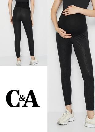 Красивые эластичные леггинсы лосины для беременных c&a mama этикетка